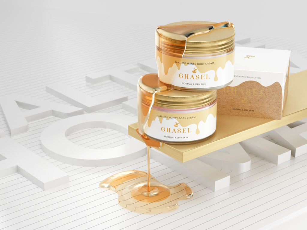 Long-term hydration of the skin with GHASEL Maltese Honey Body Cream