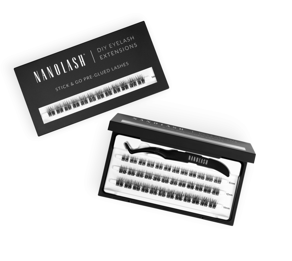 Nanolash Stick & Go Pre-Glued Lashes – Unique Cluster Lashes For Easy At-Home Application